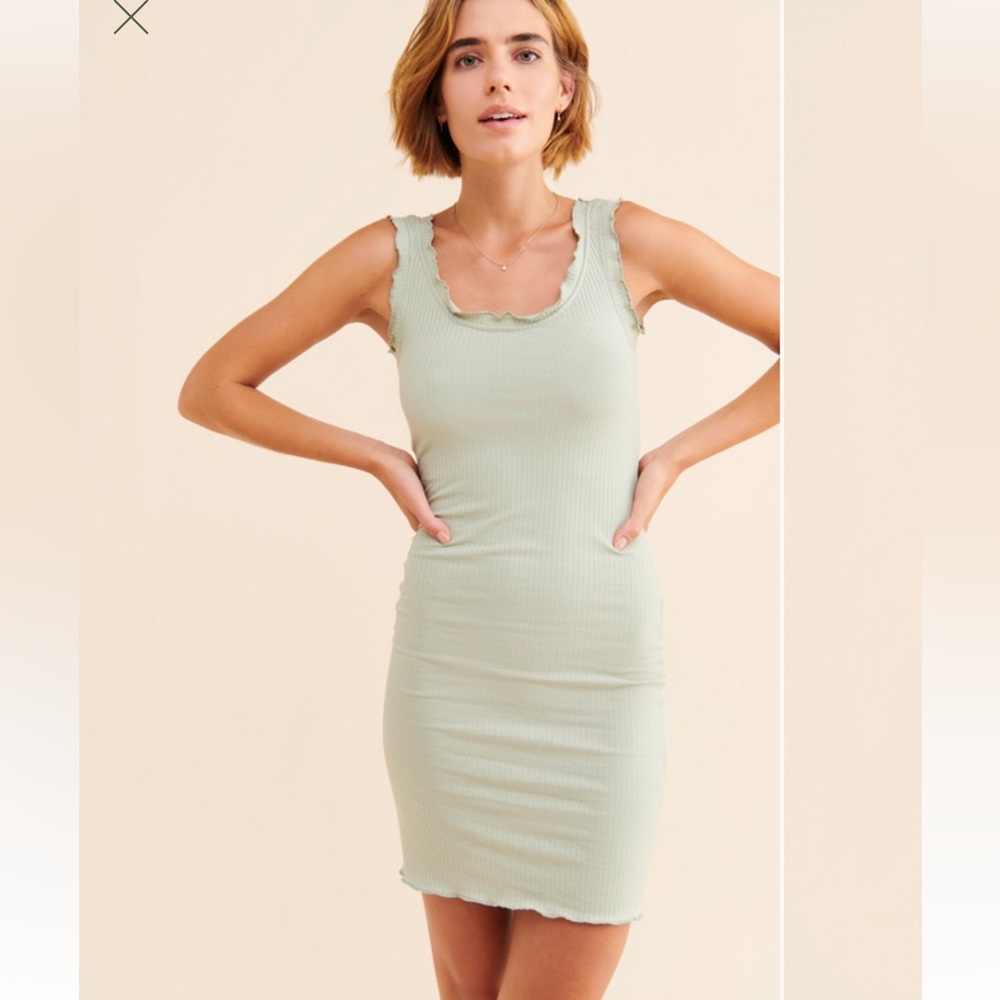 Veto mods Polly tank dress light green